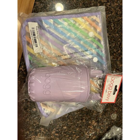 Bogg Clear Designer Organizer Decoratifve Inserts 01-Stripes & Bevy - Lilac - Picture 1 of 4